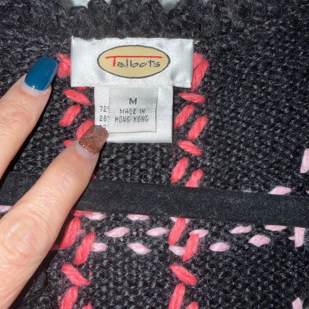 π€ Vintage Talbots Plaid Knit Cardigan Sweater - Picture 7 of 8